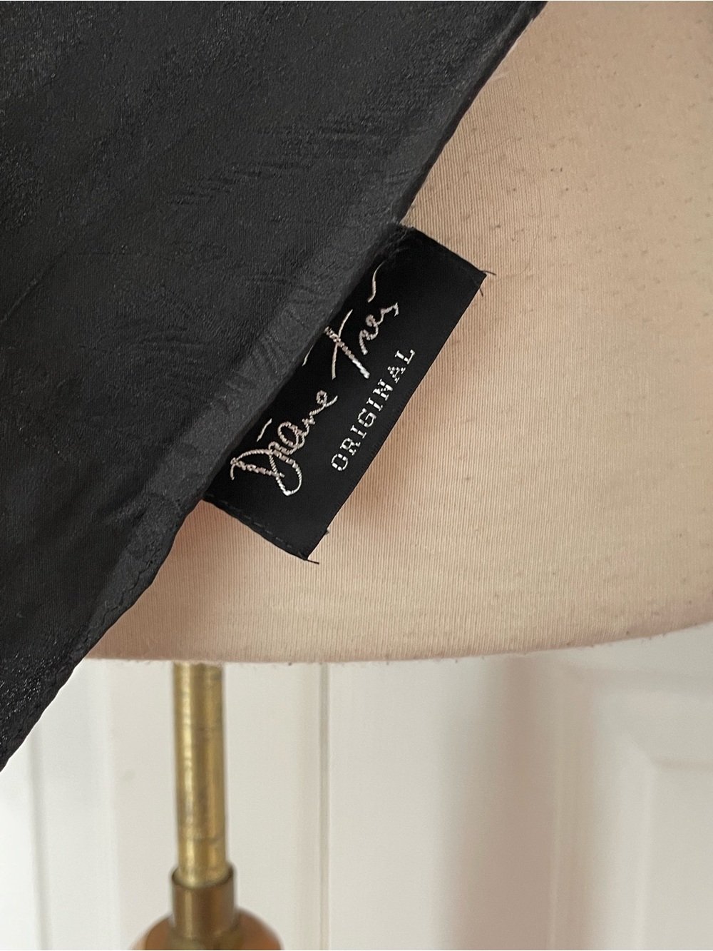Diane Freis Originals Black Silk Scarf - Picture 6 of 6